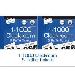 Cloakroom tickets 1 - 1000-Singles