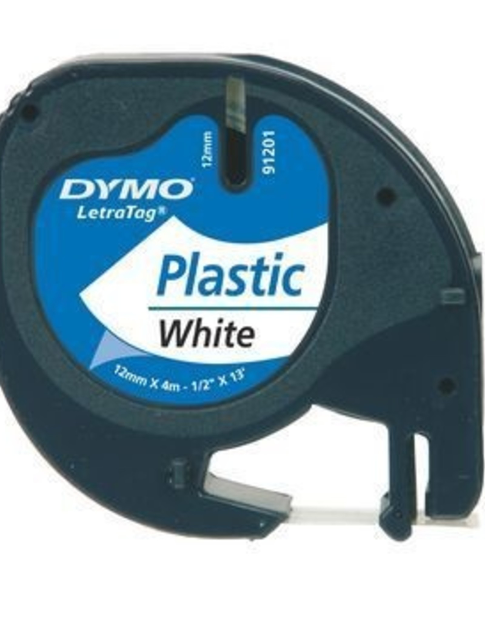 Dymo DYMO LETRATAG TAPE 12mm WHITE PLASTIC