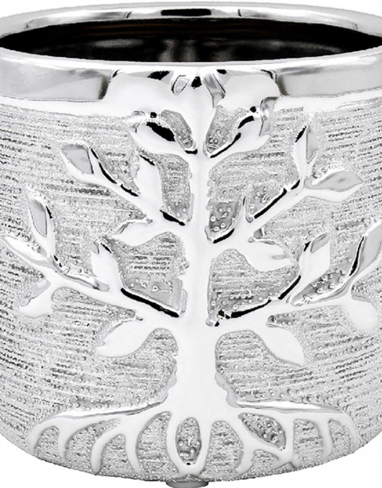 Medium Silver Tree Of Life Planter