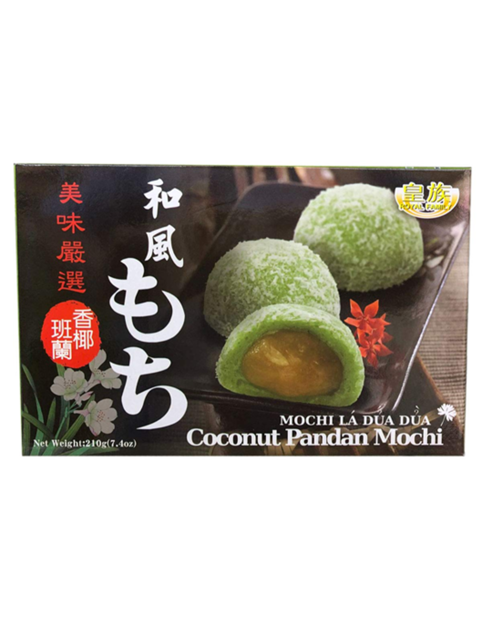 Royal Family Mochi Coconut Pandan gevulde Rijstcakejes