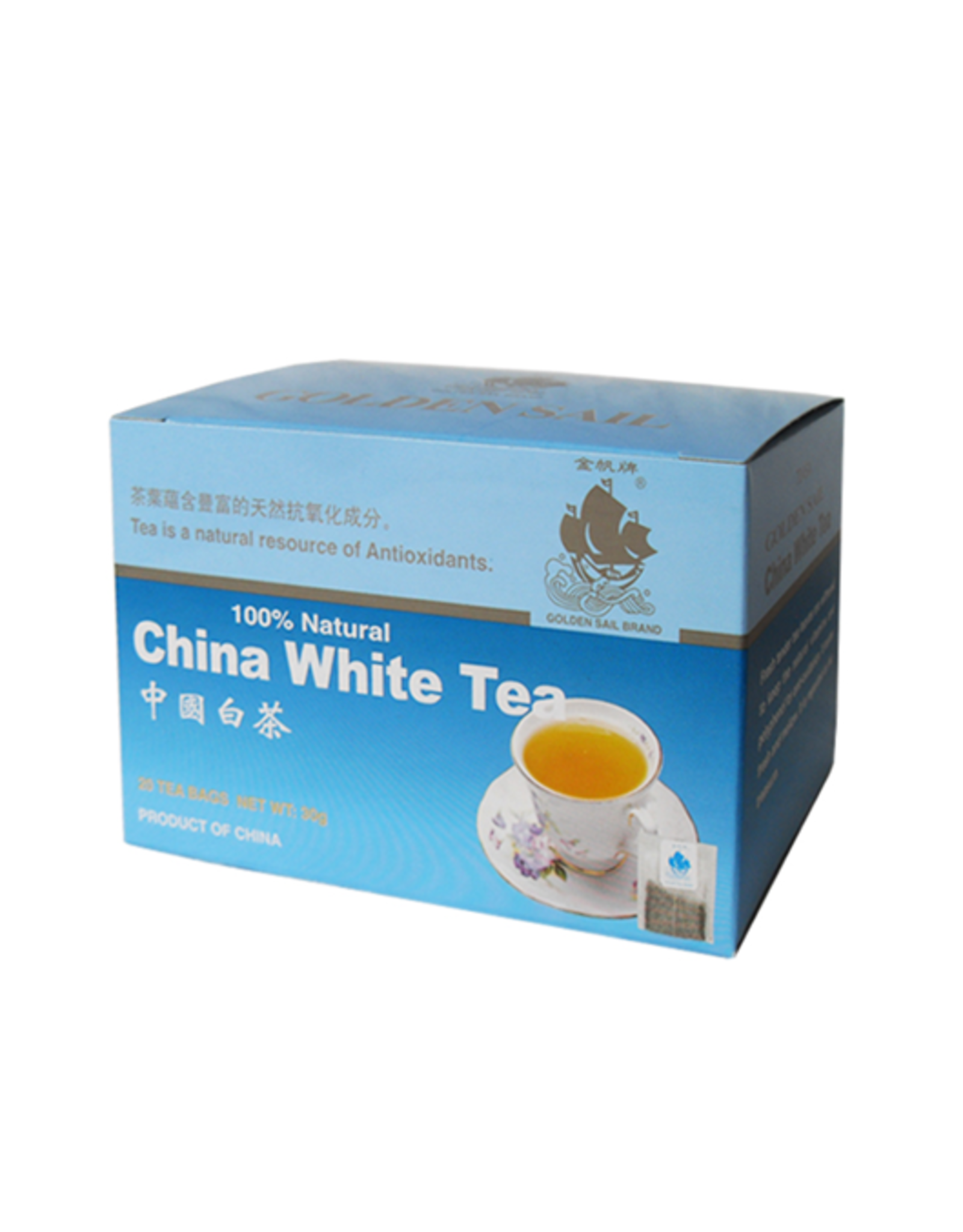 Golden Sail Brand China White Tea | 20 bags