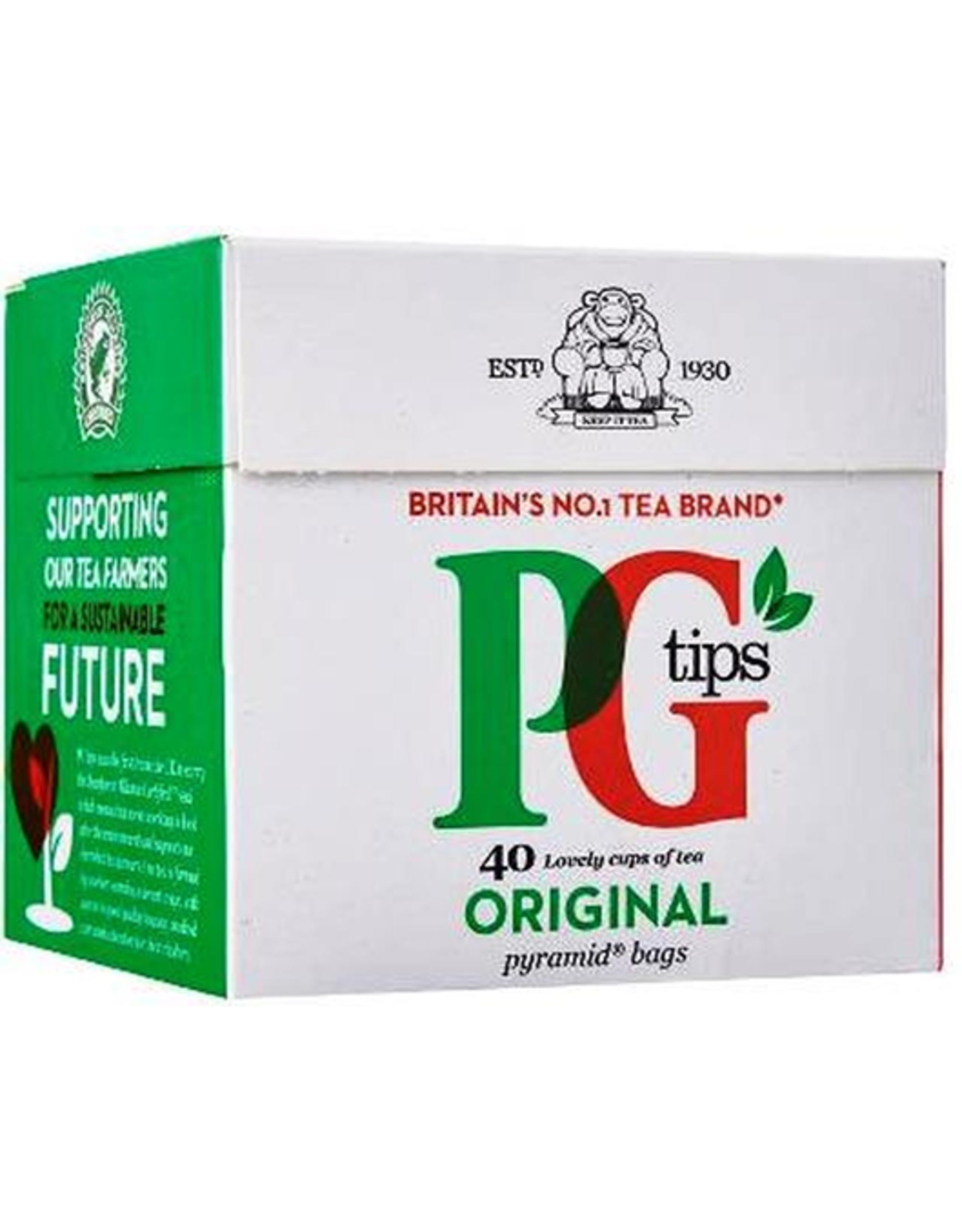 PG Tips Organic Black Tea | 80 Pyramid Bags