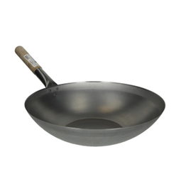 Wok Platte Bodem met handvat 33 cm