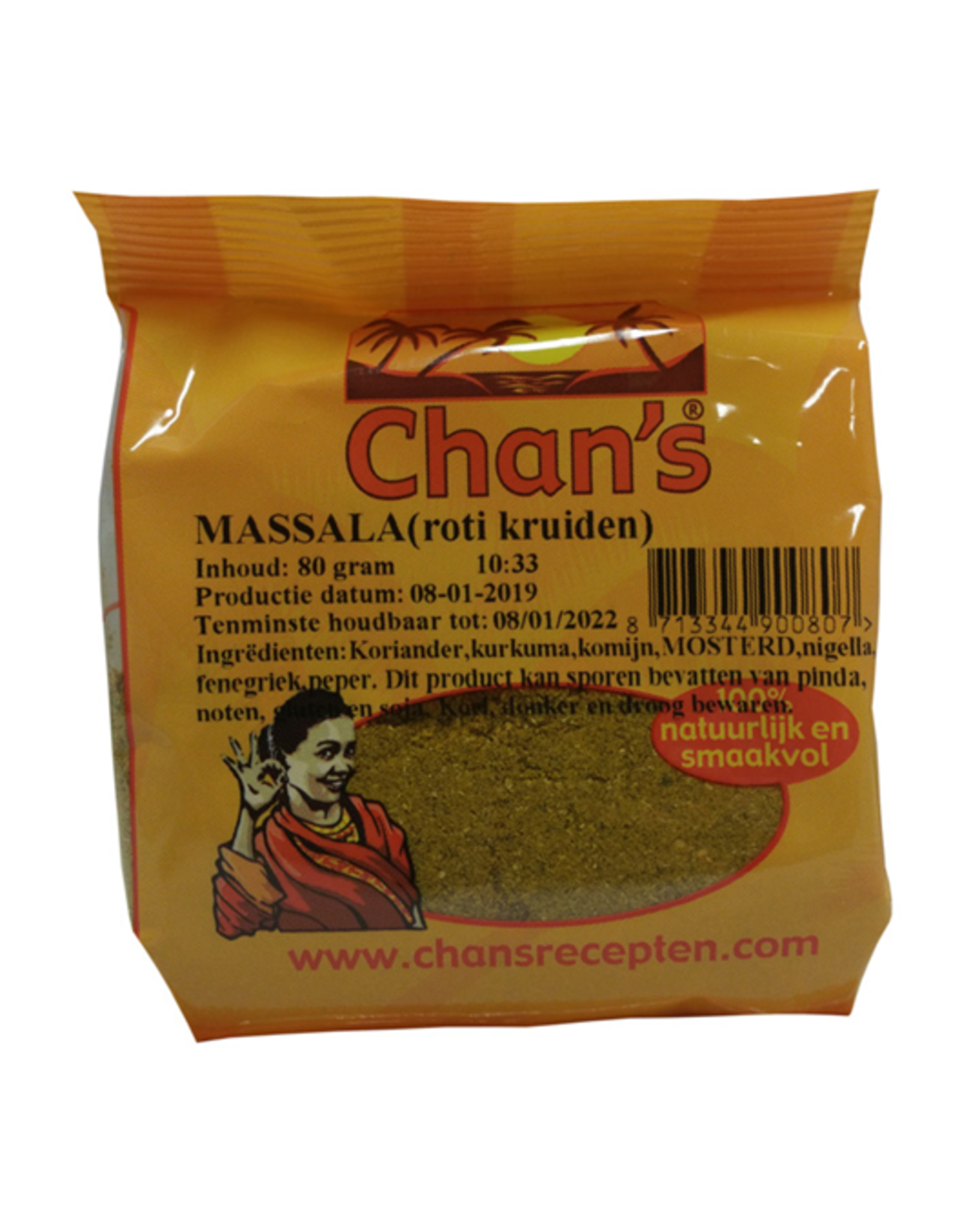 Chan's Massala Roti Kruiden | 80gr