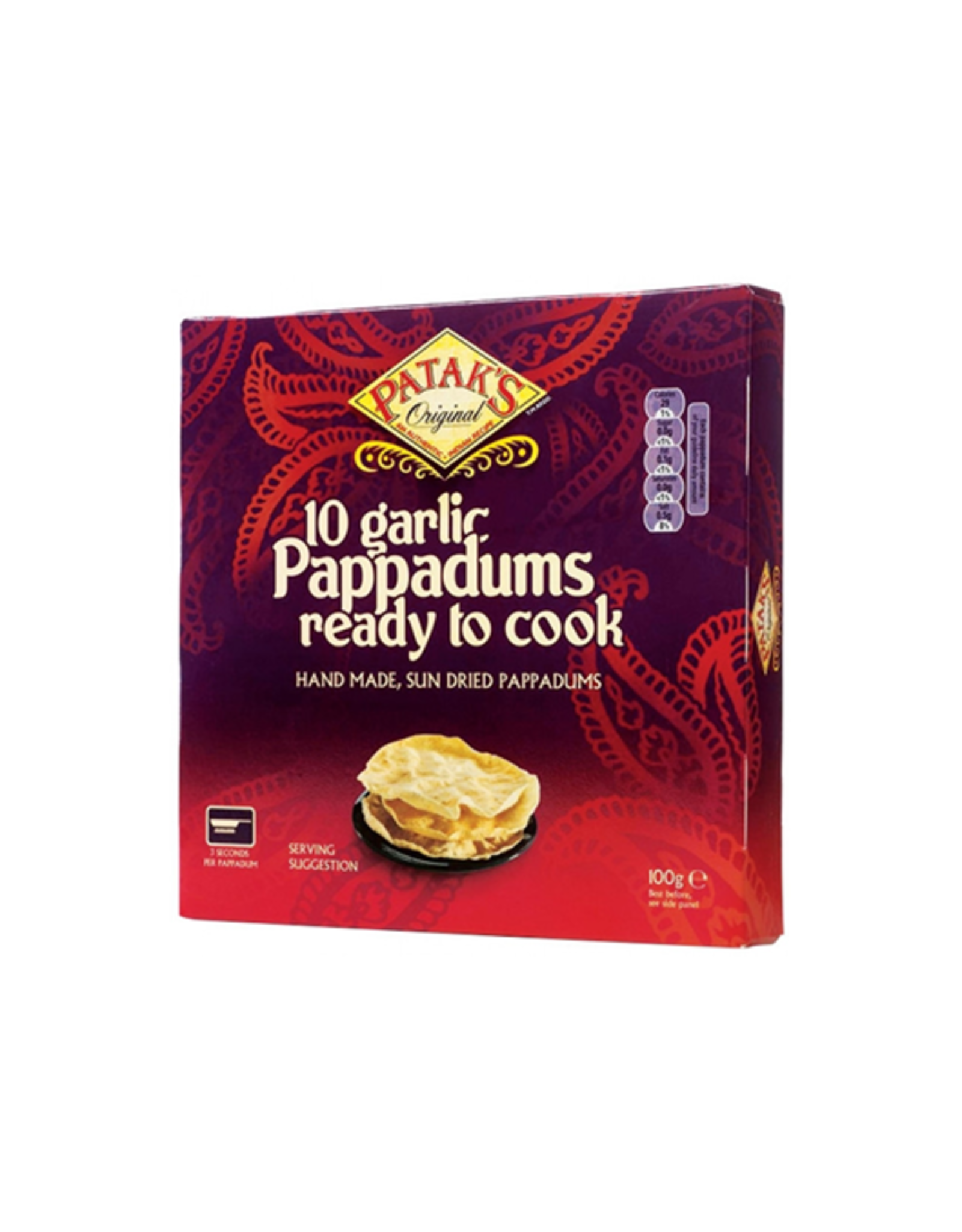 Patak's Pappadums Garlic