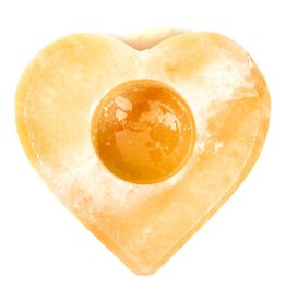 Waxinehouder Himalaya Zoutsteen | Hart