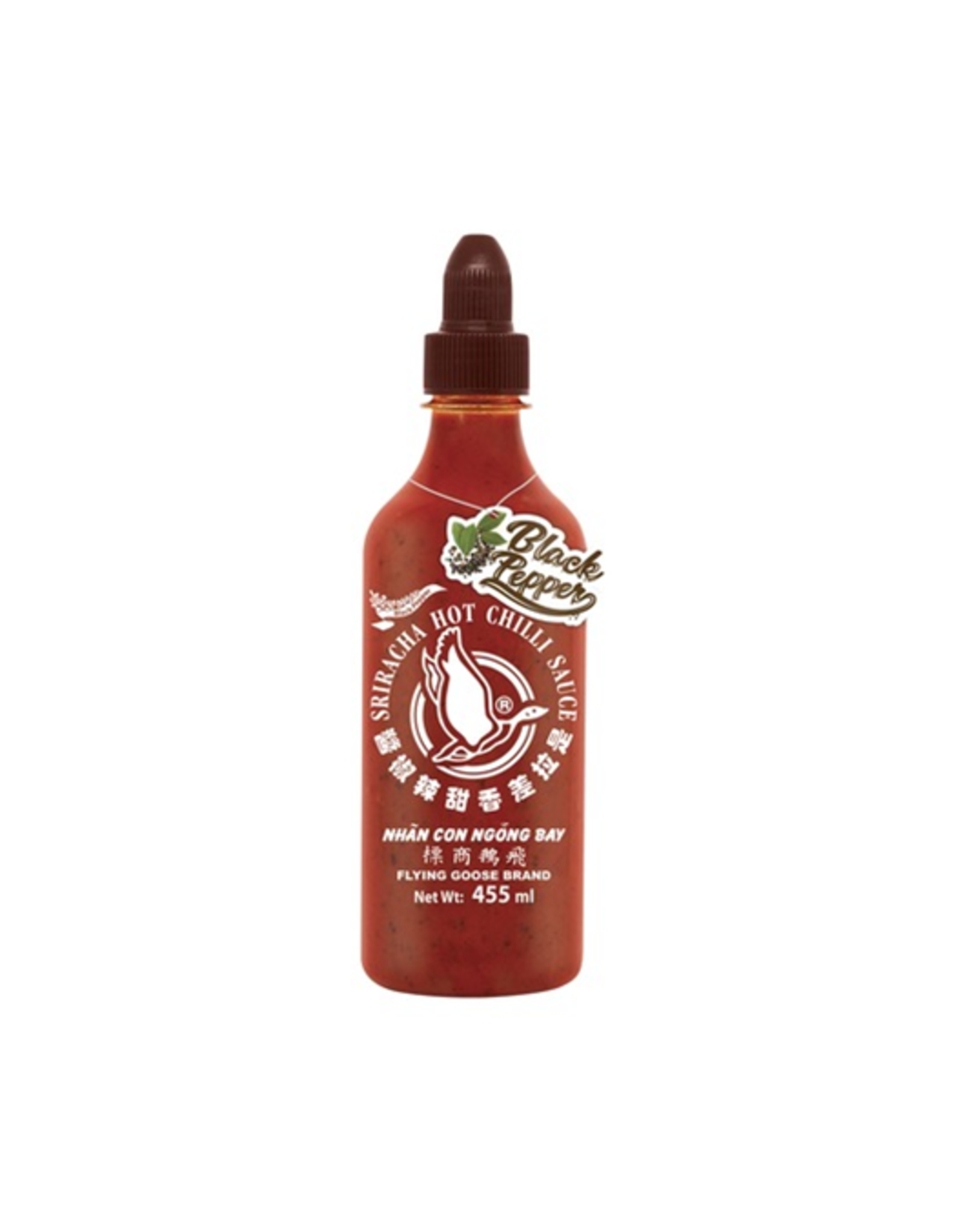Flying Goose Brand Sriracha Hot Chilli Sauce Black Pepper