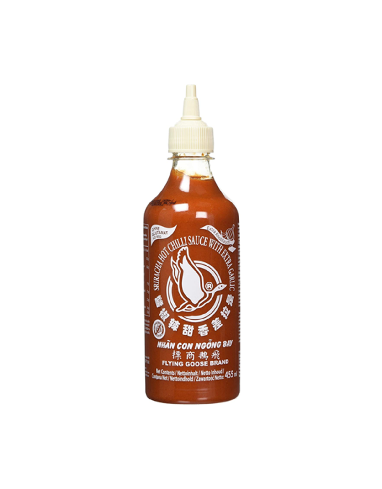 Flying Goose Brand Sriracha Hot Chilli Sauce with Extra Garlic