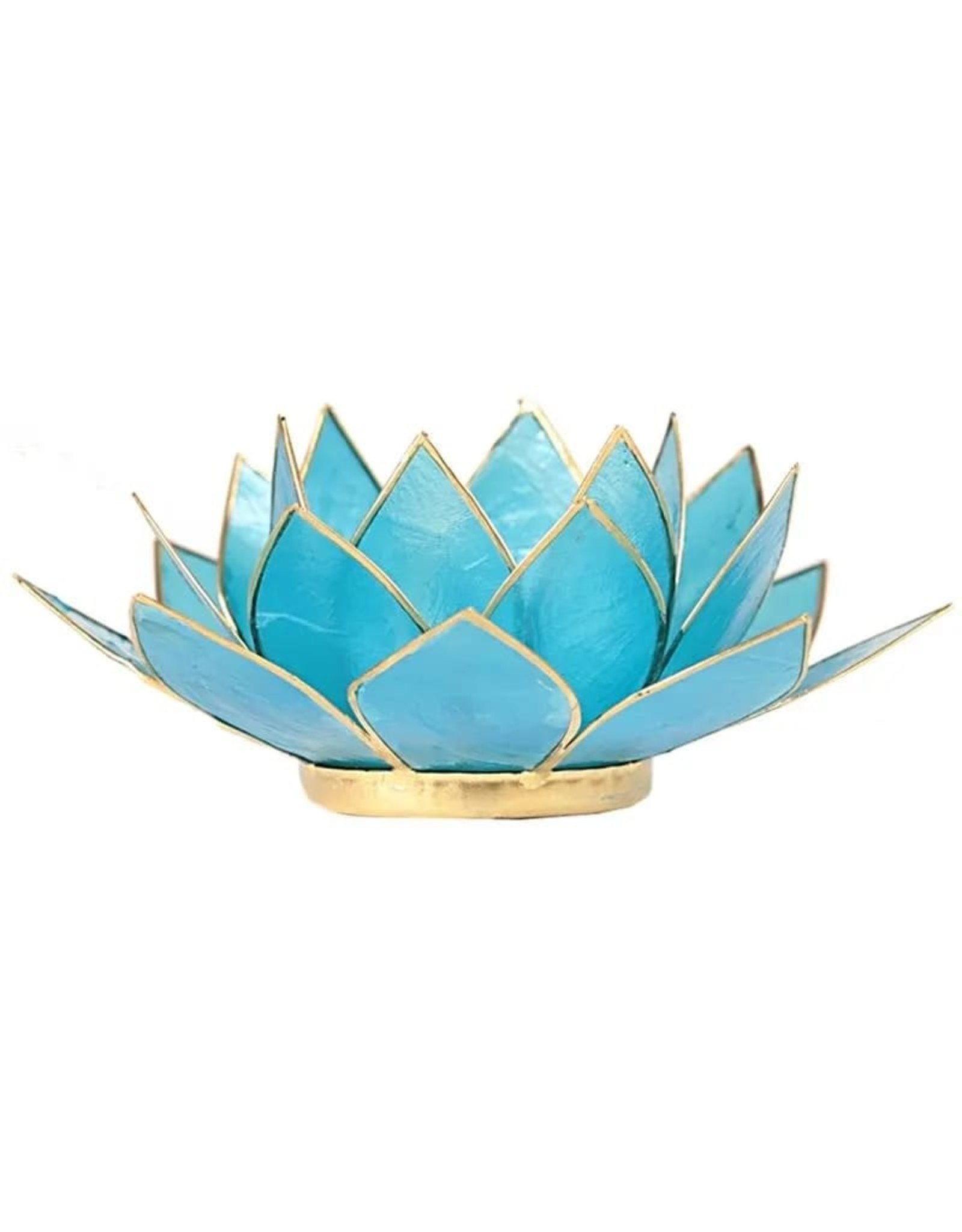 Lotus 5e Chakra Blauw met Goudrand