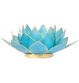 Lotus 5e Chakra | Blauw | Goudrand