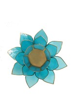 Lotus 5e Chakra | Blauw | Goudrand