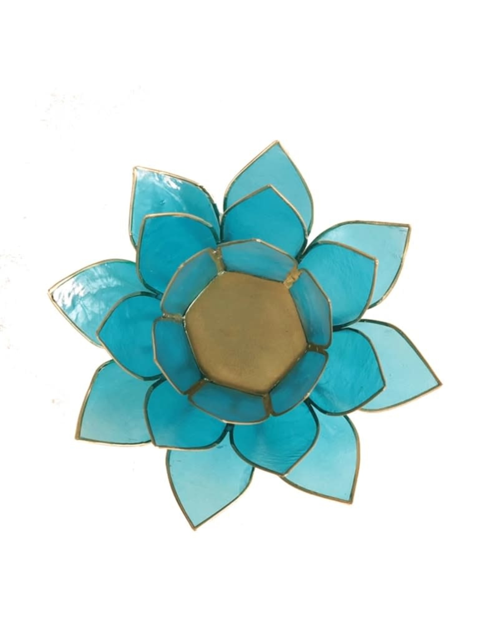 Lotus 5e Chakra | Blauw | Goudrand