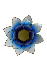 Lotus | Blauw-Wit | Goudrand