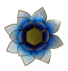 Lotus | Blauw-Wit | Goudrand