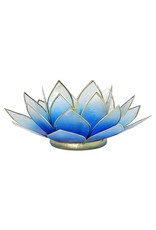 Lotus | Blauw-Wit | Goudrand