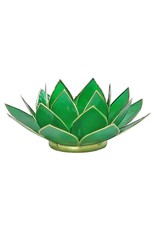 Lotus 4e Chakra Groen met Goudrand