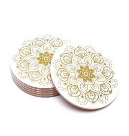 Onderzetters Mandala Wit