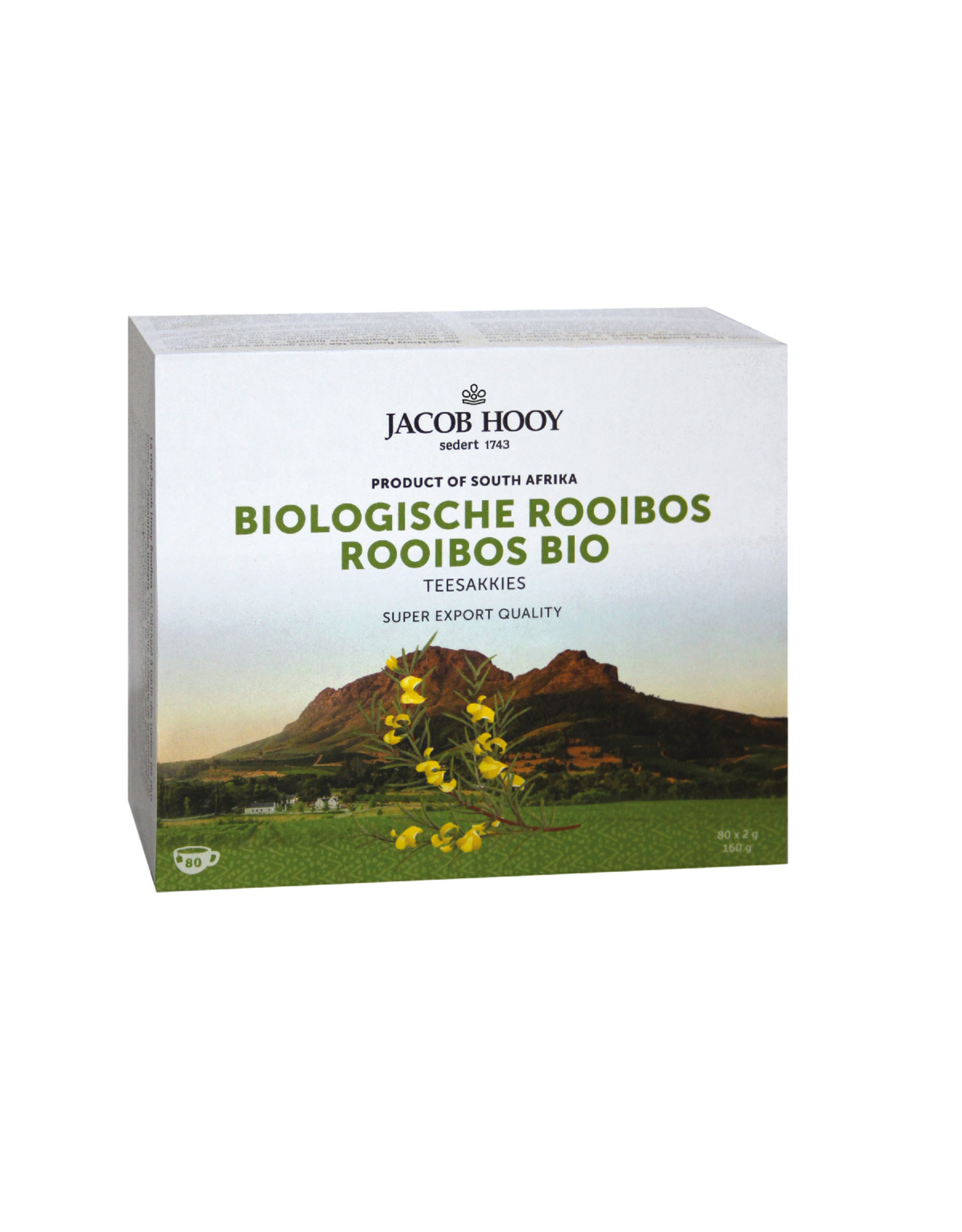 Jacob Hooij Rooibos Biologisch 80 teesakkies