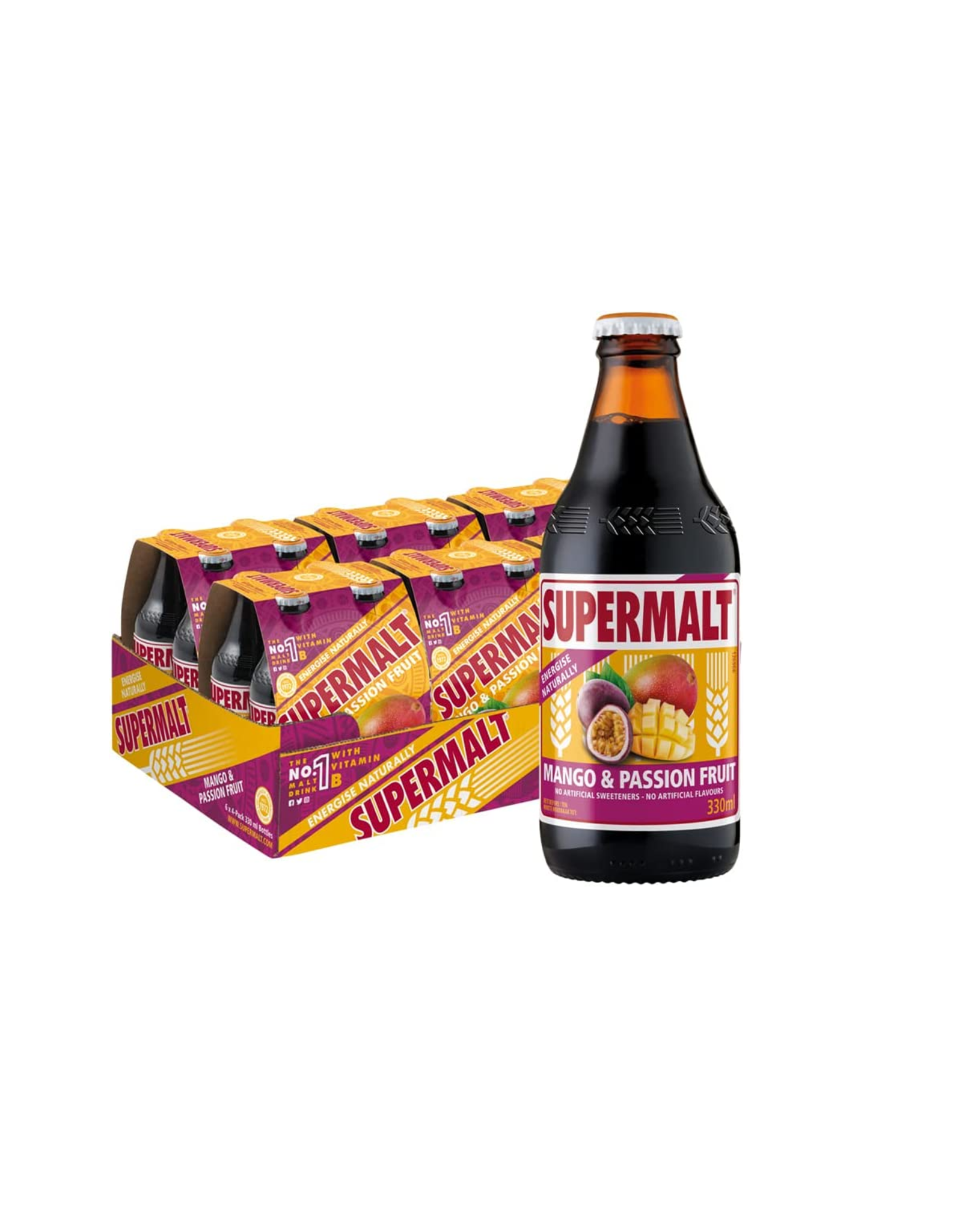 Supermalt Malt Drink  Mango & Passionfruit | 4-pack