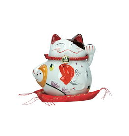 Plutus Gelukskat met kussen