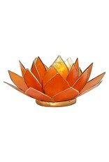 Lotus 2e Chakra Oranje met Goudrand