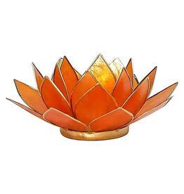 Lotus 2e Chakra Oranje met Goudrand