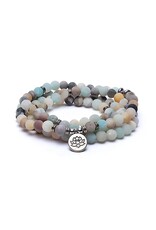 Mala | Armband Amazoniet met Lotus