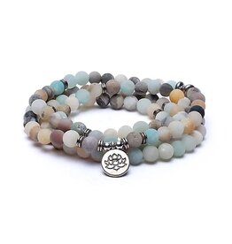 Mala | Armband Amazoniet met Lotus