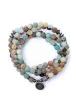 Mala | Armband Amazoniet met Lotus