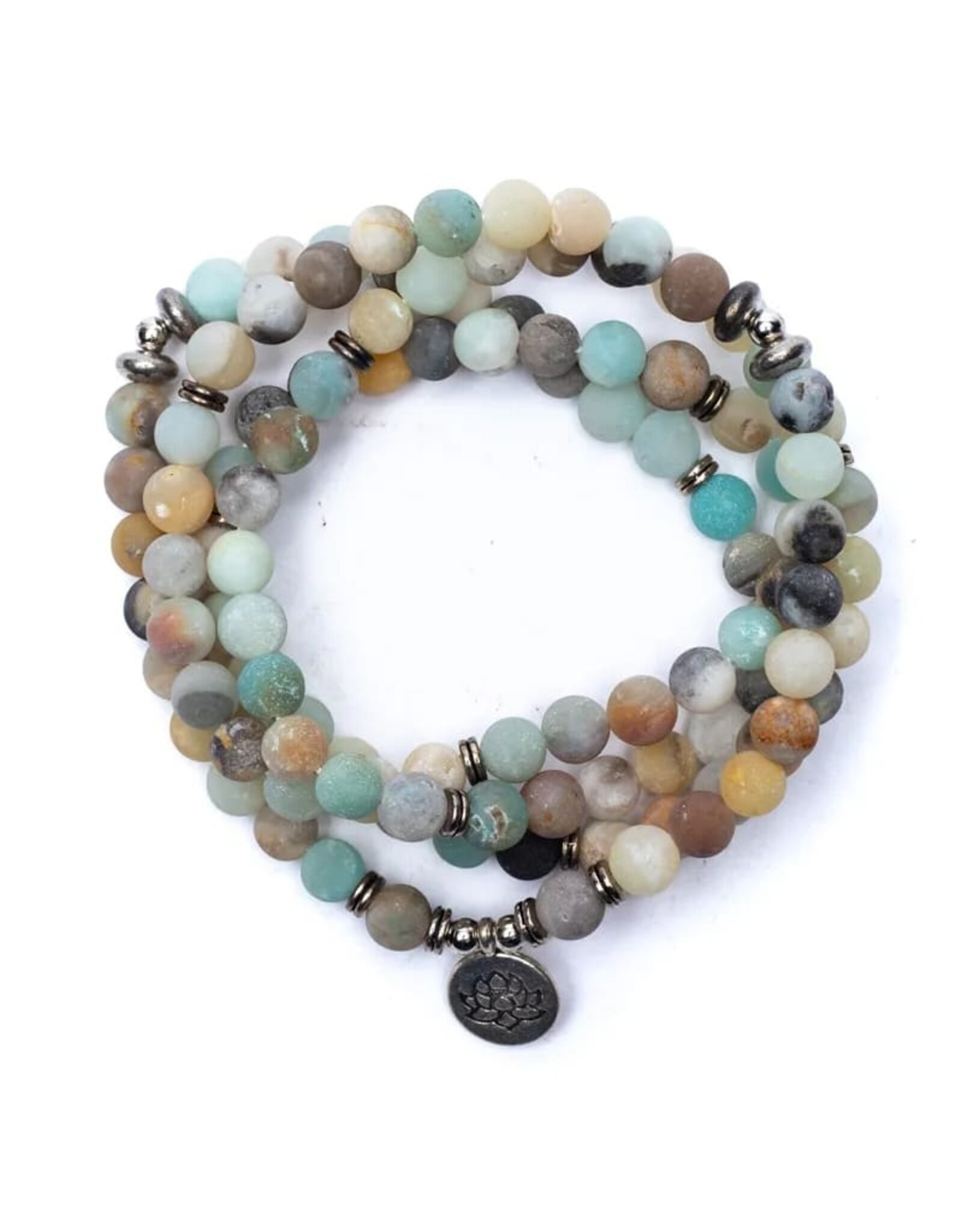 Mala | Armband Amazoniet met Lotus