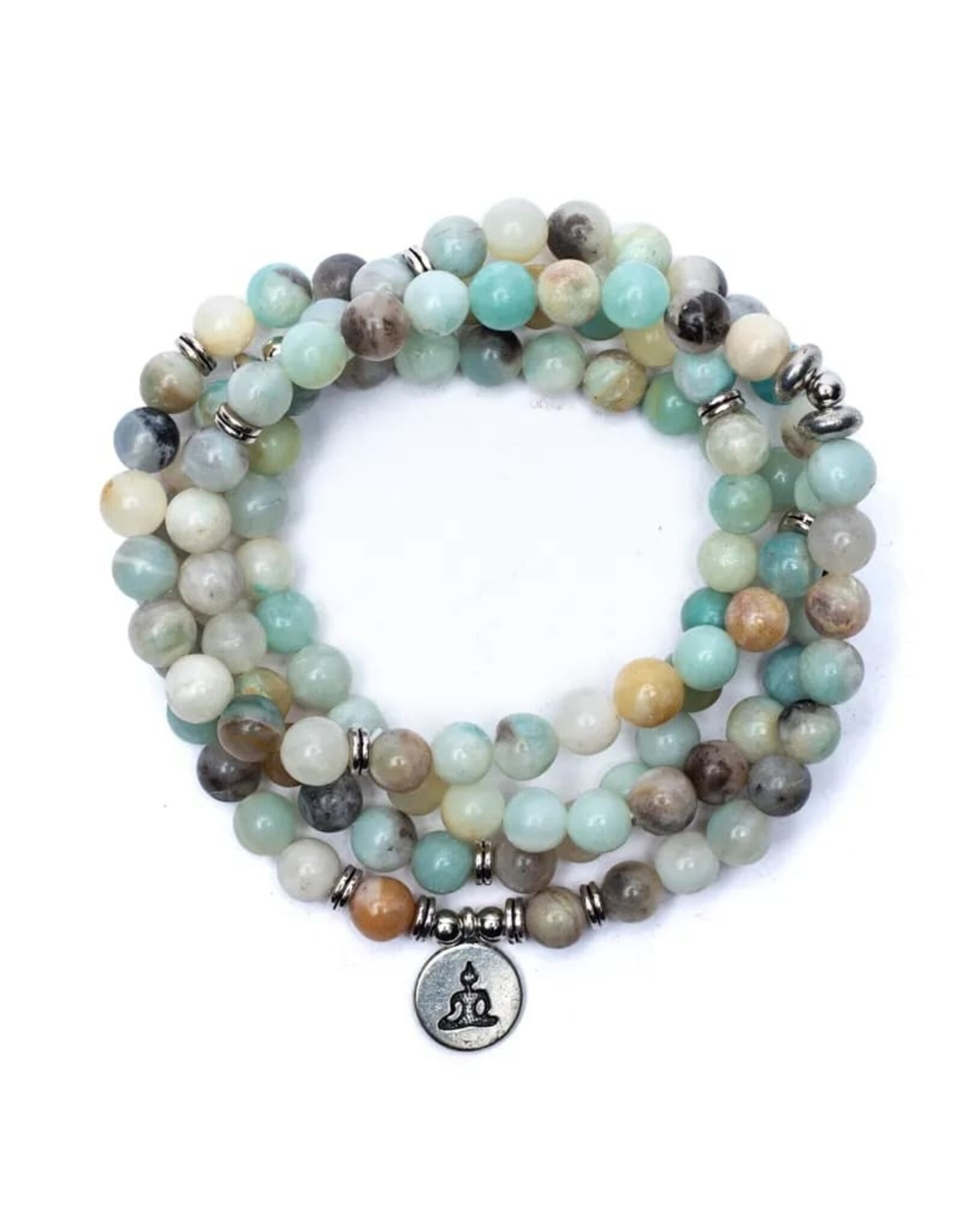 Mala | Armband Amazoniet met Boeddha