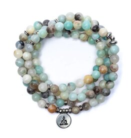 Mala | Armband Amazoniet met Boeddha