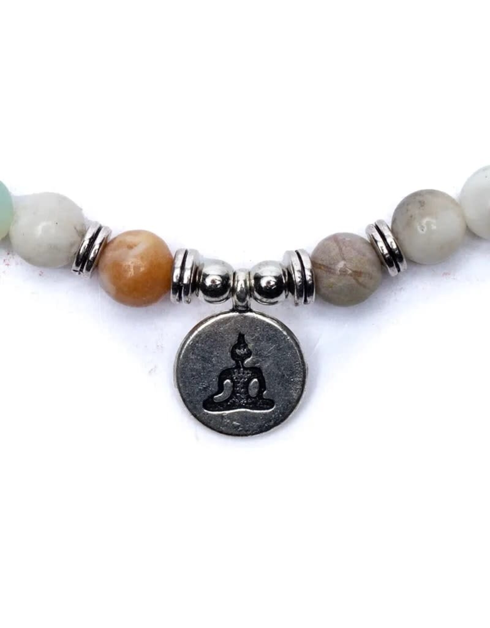 Mala | Armband Amazoniet met Boeddha