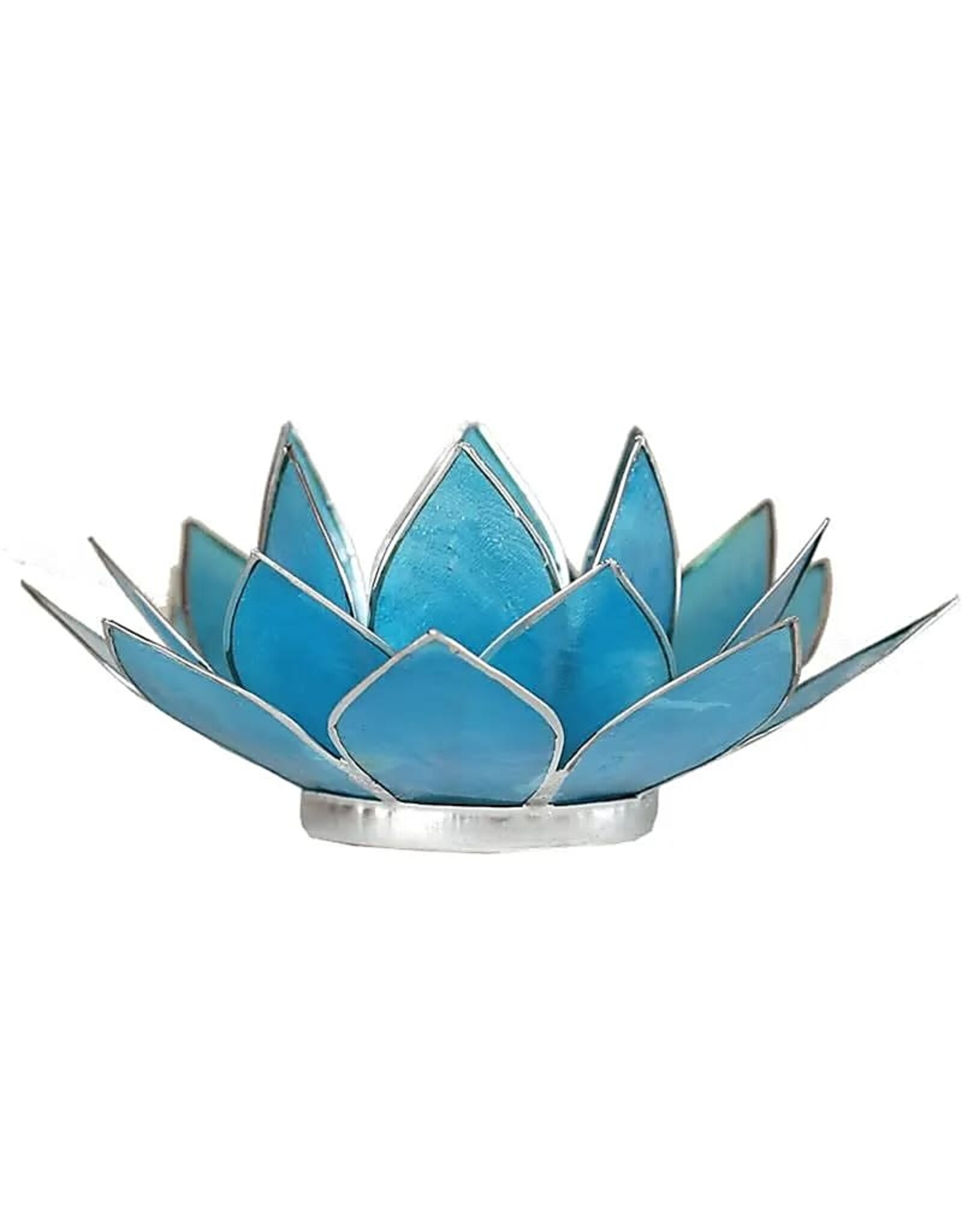 Lotus 5e Chakra | Blauw | Zilverrand