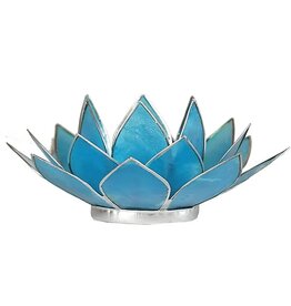 Lotus 5e Chakra | Blauw | Zilverrand