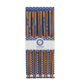 Eetstokjes | Hout | Blauw | 5st.