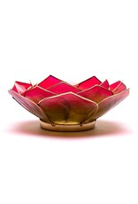 Lotus Bladvorm | Roze-Groen | Goudrand