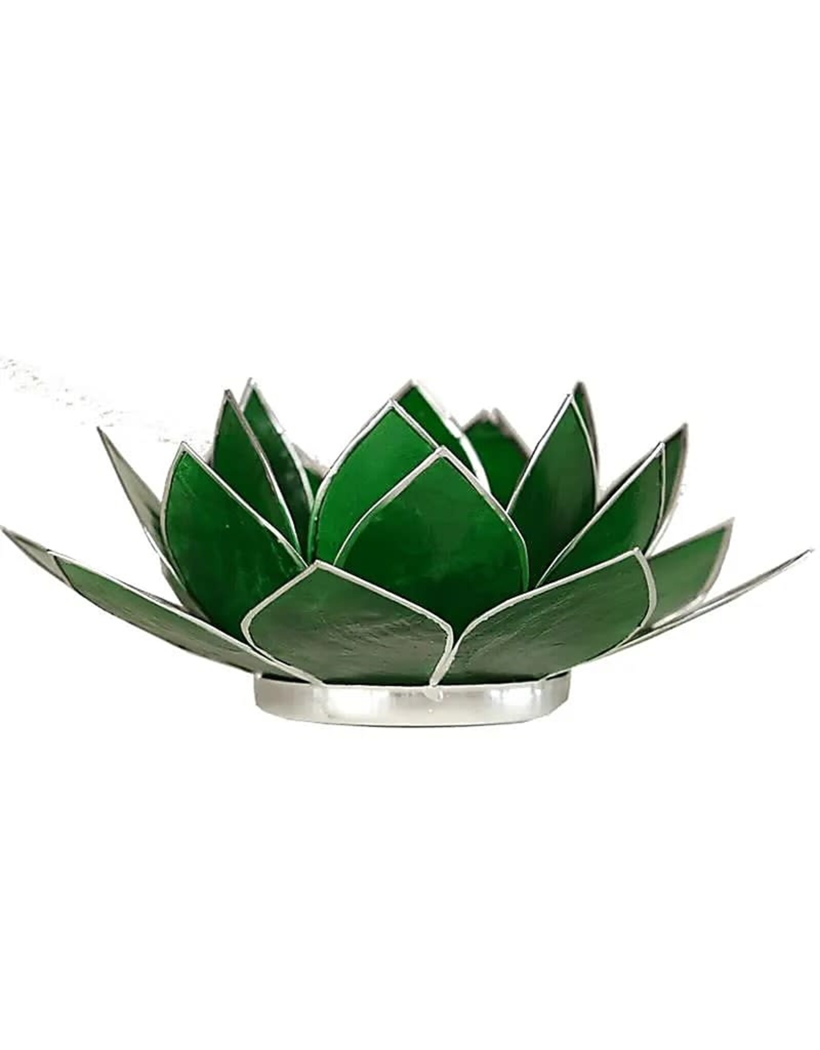 Lotus 4e Chakra | Groen | Zilverrand