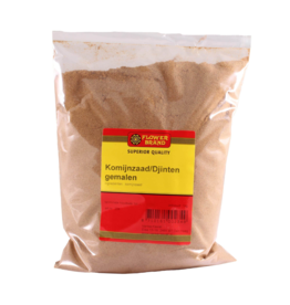 Flower Brand Komijnzaad | Djienten | Jeera | gemalen | 1kg