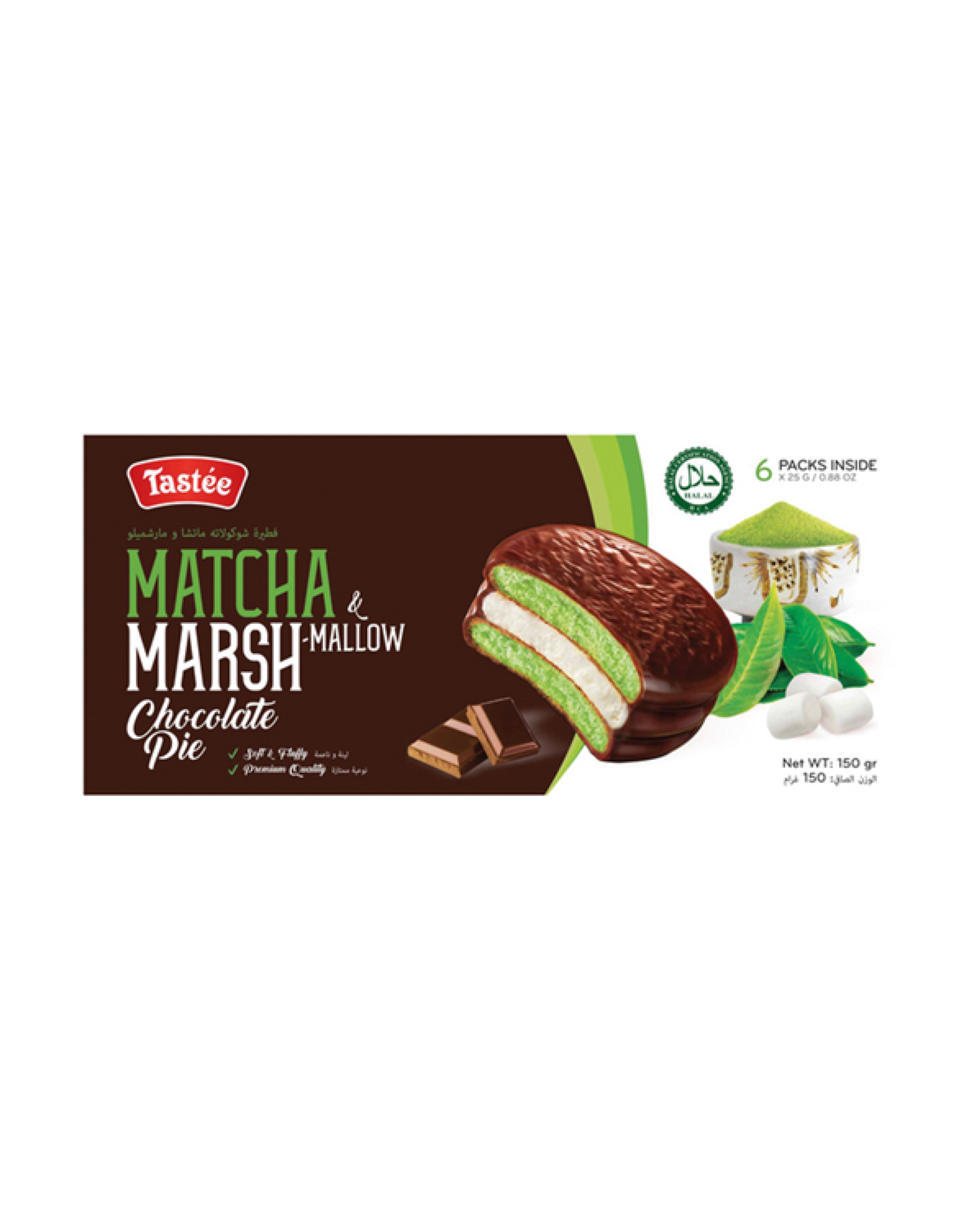 Tastee Matcha & Marshmallow Chocolate Pie Biscuits