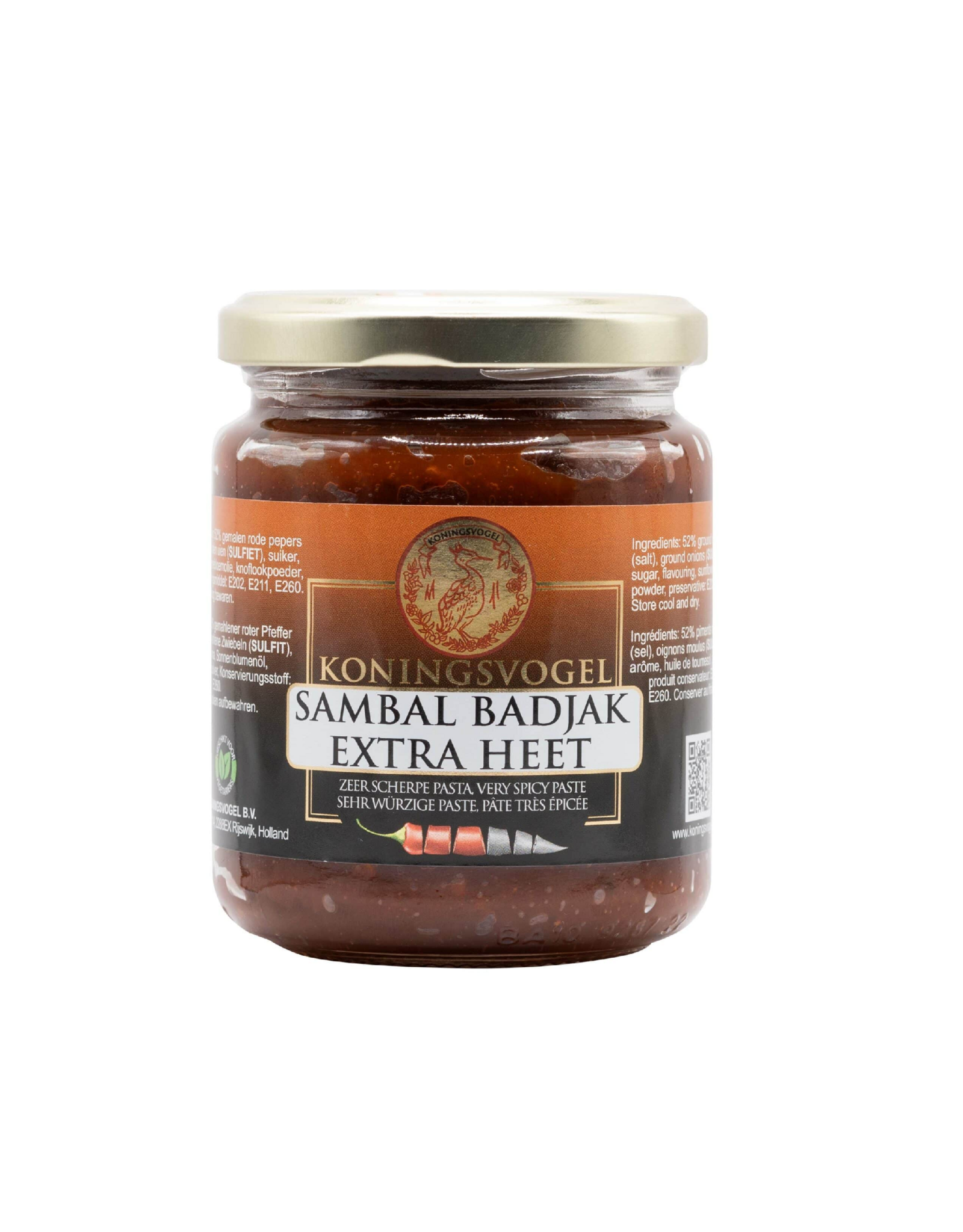 Koningsvogel Sambal Badjak Extra Heet | 280g