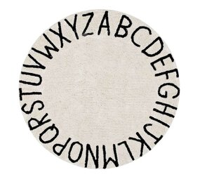 Lorena Canals Vloerkleed ABC Naturel Zwart Lorena Canals Vloerkleed ABC Naturel Zwart