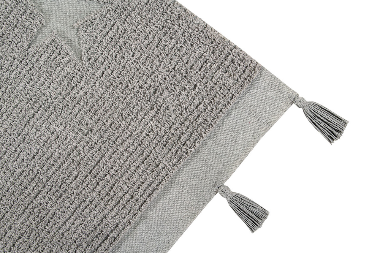 Lorena Canals Wasbaar Vloerkleed Hippy Stars | Grijs Lorena Canals Wasbaar Vloerkleed Hippy Stars | Grijs