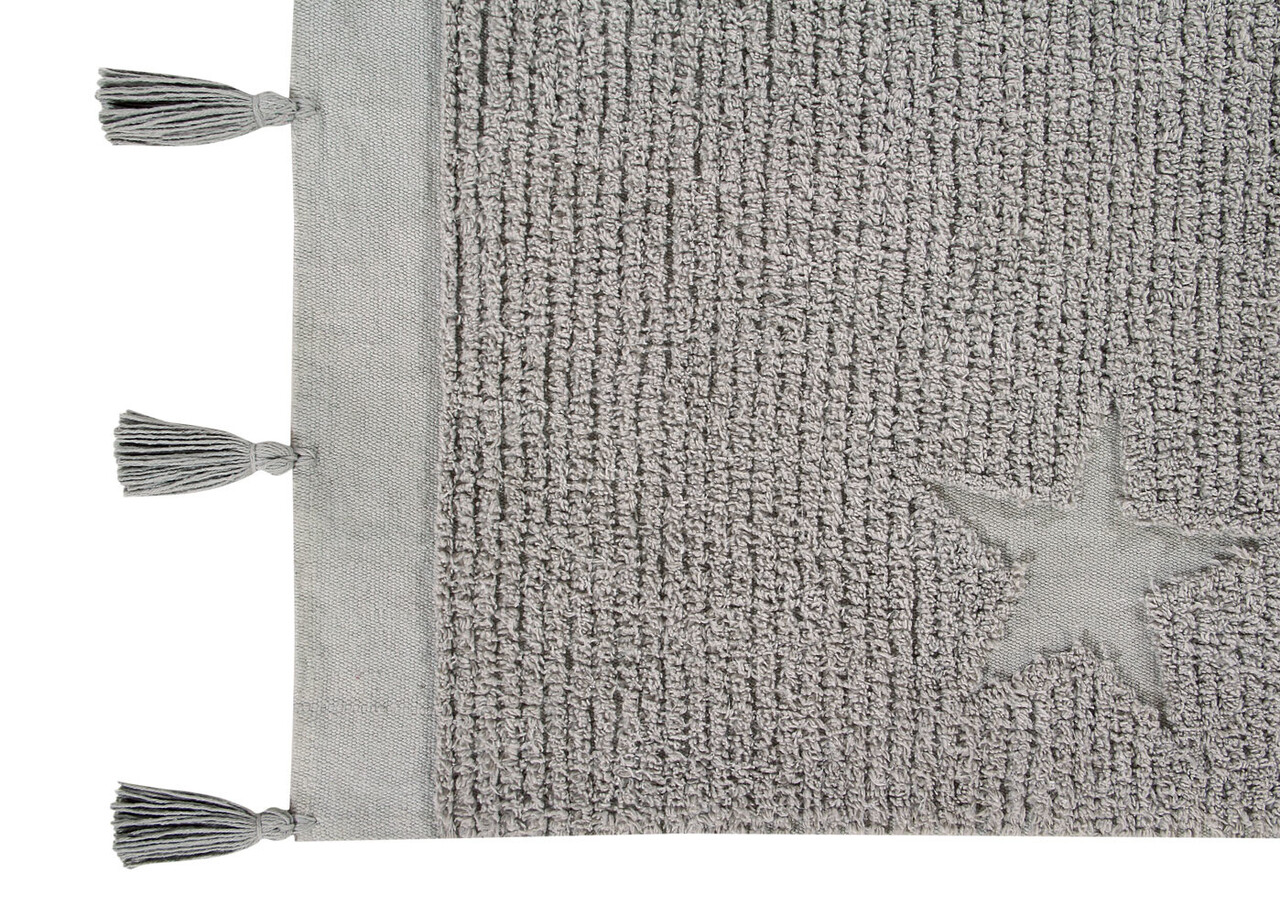 Lorena Canals Wasbaar Vloerkleed Hippy Stars | Grijs Lorena Canals Wasbaar Vloerkleed Hippy Stars | Grijs