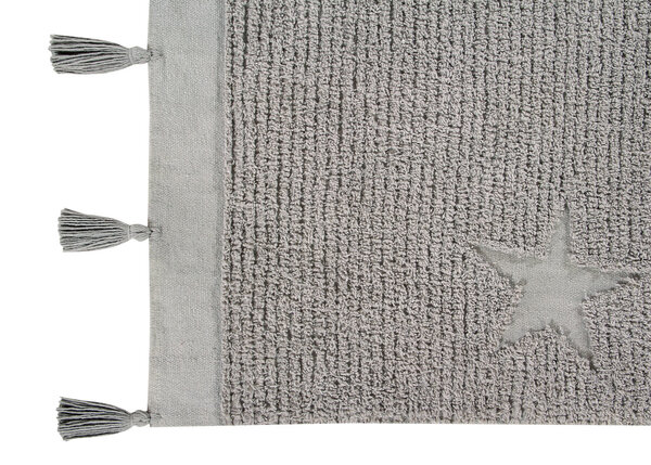 Lorena Canals Wasbaar Vloerkleed Hippy Stars | Grijs Lorena Canals Wasbaar Vloerkleed Hippy Stars | Grijs