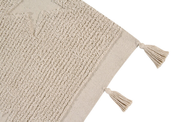 Lorena Canals Wasbaar Vloerkleed Hippy Stars | Natural Lorena Canals Wasbaar Vloerkleed Hippy Stars | Natural