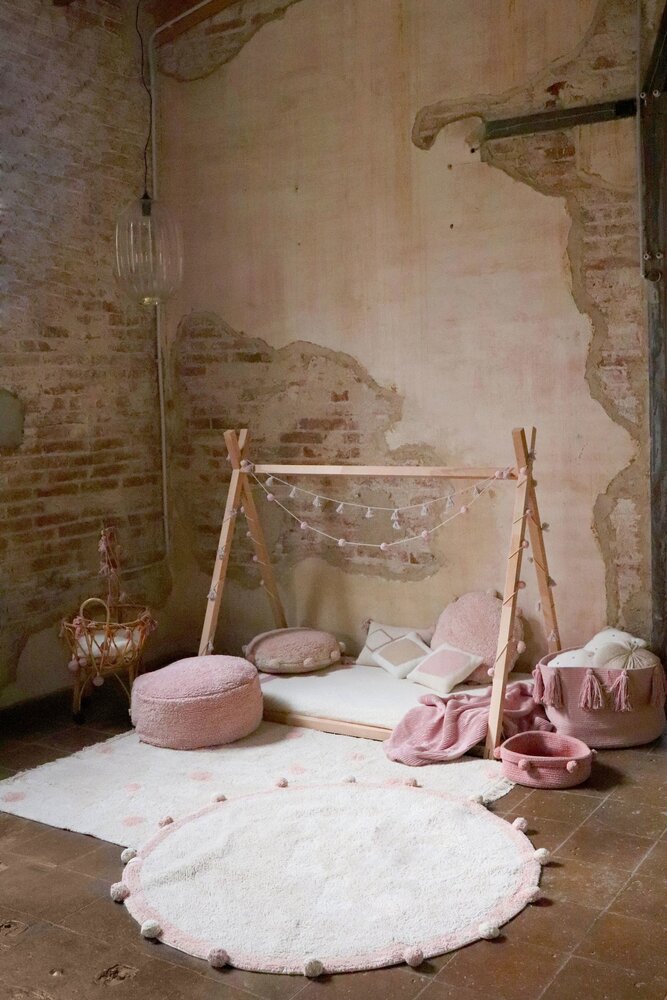Lorena Canals Wasbaar Vloerkleed Hippy Dots Natural - Vintage Nude Lorena Canals Wasbaar Vloerkleed Hippy Dots Natural - Vintage Nude
