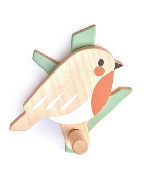 Tender Leaf Toys Houten Vogel Haakje | Forest Coat Hook