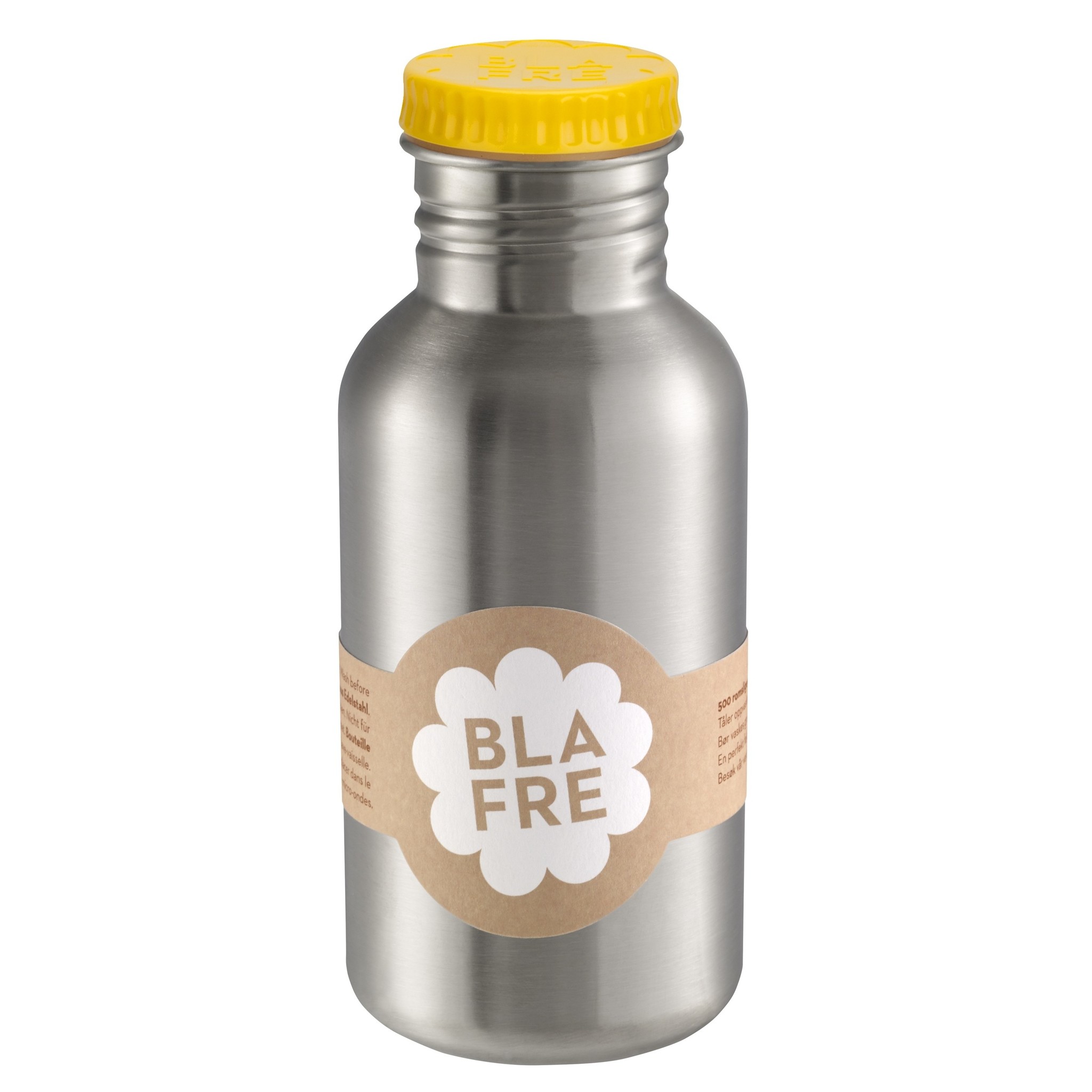 Stalen drinkfles 500ml Geel afbeelding