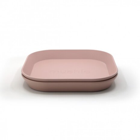 Mushie Borden Vierkant | Blush (2 stuks)